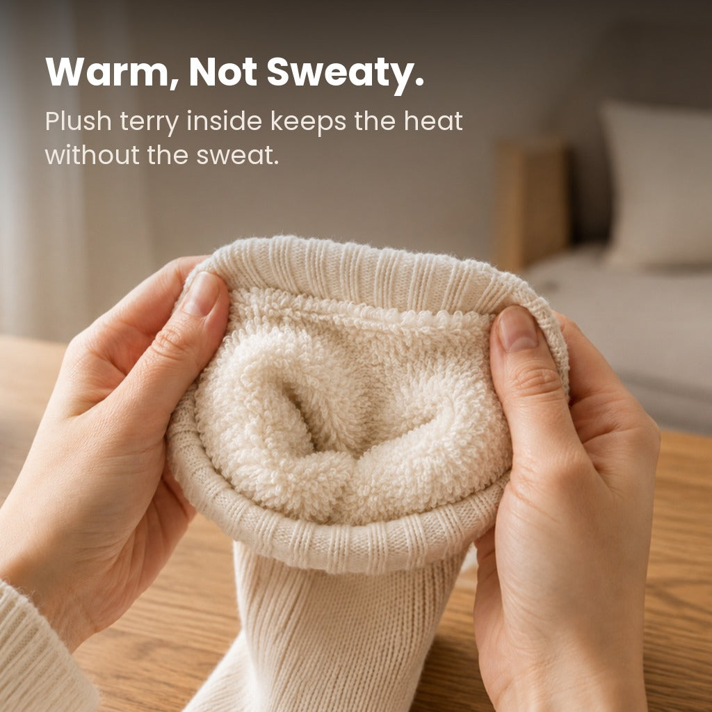 Warm not sweaty - plush terry interior