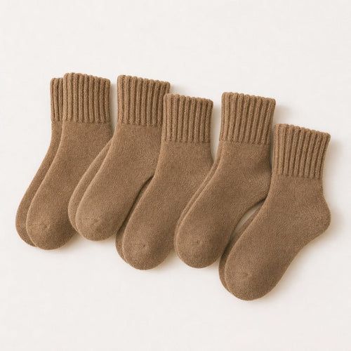 Camel Sweater Socks - 5 pairs