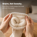 Warm not sweaty - plush terry interior